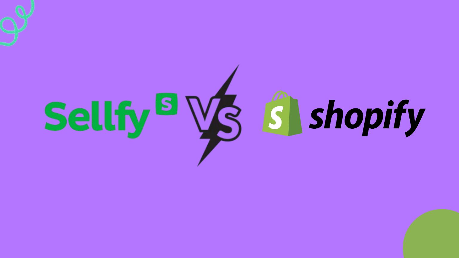 Image featuring the comparison between sellfy vs shopify