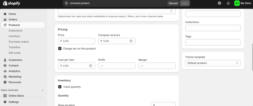 shopify pricing