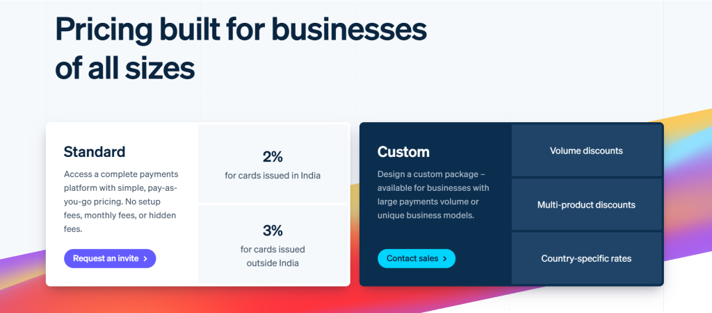 pricing of stripe