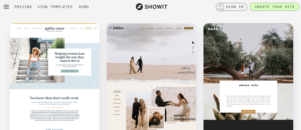showit pricing